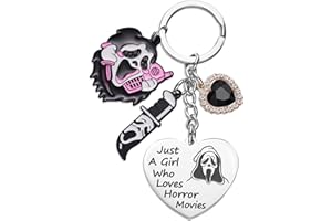 Melix HOME Scream Merchandise Ghostface brelok horror film prezenty dla nastolatek córki kobiet prezent urodzinowy breloki