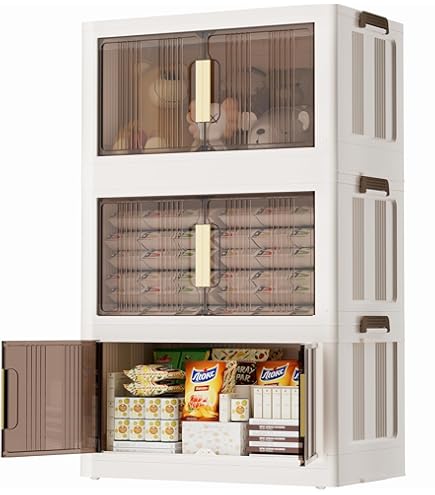 Opbergkast - badkamerorganisator, kunststof plankenorganisator, opbergbakken met deksels, inklapbare opbergdoos voor buiten, 72 l kantoororganisatie, stapelbare boekenplank, 4-pack kubusvormige opbergorganizer Opbergkast - badkamerorganisator, kunststof plankenorganisator, opbergbakken met deksels, inklapbare opbergdoos voor buiten, 72 l kantoororganisatie, stapelbare boekenplank, 4-pack kubusvormige opbergorganizer