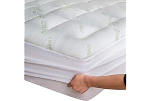 Niagara Sleep Solution Cubrecolchón de bambú Enfriamiento Completo 54 x75 Pulgadas Transpirable Extra Felpa Grueso Equipado 8-20 Pulgadas Tamaño de Cama Almohada Cojín de colchón Ultra Suave
