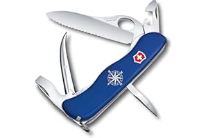 Victorinox Skipper Pro Couteau de Poche Suisse, Multitool, 12 Fonctions, Grande Lame Fixe, Bleu