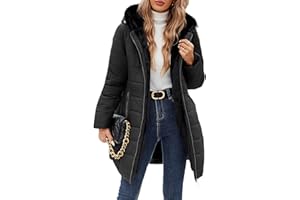 CMTOP Manteau Femme Hiver Veste Polaire Chaud Manteaux Outercoat en Longue et Slim Fit Parka Femme Chaude Imperméable Blouson Chic et Elegant Sweats à Capuche avec Zippé et Poches