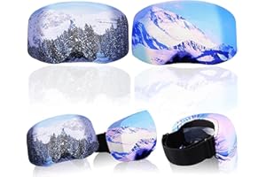 LUYANFX 2 Piezas Funda para Gafas de Esquí/Snowboard, Funda de Microfibra para Protección de Lentes, Antirayaduras y Polvo para Viajes y Après-Ski