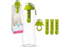 EMBRIIO EMBRO DAFI Bouteille de l'eau Filtrée 0.5L + 2 Cartouches Filtrantes et Bouchon- Vert foncé