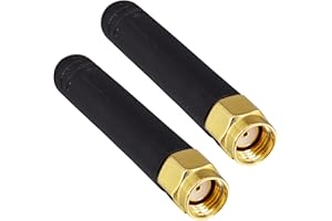 Boobrie 2.4GHz 5.8GHz RP-SMA Maschio Antenna 5CM RP-SMA Maschio Dipole Whip FPV PC Antenna WiFi Router WLAN 2DBi RP-SMA Maschio Connettore per Telecamera di sicurezza/Router, Antenna rimovibile