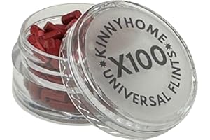 KinnyHome Universal Lighter Flints - 100 of Our Best Red Flints, Compatible with Zippo and Clipper Lighters