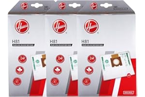 HOOVER H81 Sacs pour Aspirateurs Hoover - Compatibles Avec Les Aspirateurs Telios Extra - Sacs d'origine - en Microfibre - Pure EPA - Anti-Odeur - 3 Lots de 4 Pièces