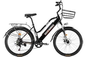 Hyuhome 2022 Upgrade Electric Bikes for Women Adult, All Terrain 26" 36V E-Bike Bicycles Removable Lithium-Ion Battery Mountain Ebike for Outdoor Cycling Travel Work Out