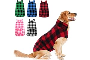 ASENKU Manteau d'hiver pour Chien Imperméable Coupe-Vent Veste Chaude Doublé en Polaire pour Chiot Gilet Vêtement Manteau Chien Hiver pour Petits Moyens Grands Chiens