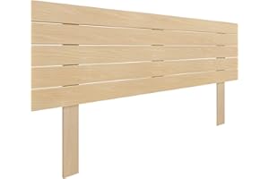DHOME Zagłówek z Recyklingowanego Drewna MDF z Nogami w Stylu Poziomej Palety Przeznaczony do łóżek Paletowych z Wliczonymi Elementami Montażowymi (Naturalne Drewno, 160cm)