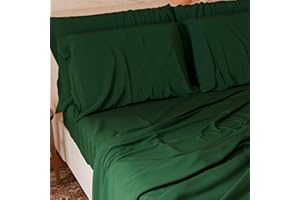 PETTI Artigiani Italiani - Set Lenzuola Piazza e Mezza Francese 4 Pezzi, Morbide e Traspiranti, Completo Letto con Lenzuolo Sopra, Lenzuolo Sotto con Angoli Elasticizzati e 2 Federe Lenzuola Verde