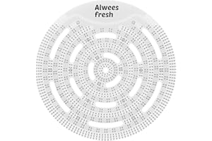 Alwees Fresh Mini Wave Urinal Mats - Multiguard Urinal Screen for Smaller Urinals, Sinks & Showers - Anti-Splash, Odour-Neutralising, Clog-Resistant - 10 Pack Urinal Cakes, Lasts 30 Days, Honey Suckle