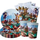 40 Pieces Birthday Tableware, Birthday Decoration, Party Decoration | Birthday Plates, Paper Cups, Napkins