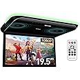 XTRONS 19.5-inch HD Digital TFT 16:9 Screen Car Overhead Video Ultra-Thin Car Roof Mounted Player 1080P with Built-in HDMI/AV/USB Speakers and Colourful Aura Light