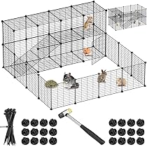 Recinto Per Conigli E Animali Piccoli - Gabbia Esterna 220x103x85cm, Acciaio Con Telo Ombreggiante - Foto 3