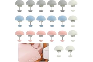 Aifrymne 20-Pack Mushroom Duvet Cover Clips - Non-Slip Quilt Holders for Bedding, Duvet Clips Sheets, Curtains, and Blankets, Durable ABS and Soft Cotton Material, Easy Installation