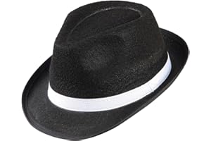 W WIDMANN MILANO Party Fashion - Filcowy kapelusz gangsterski, kapelusz mafijny, filcowy kapelusz, dodatek do kostiumów fantazyjnych