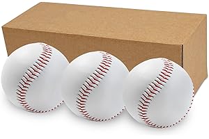 LeapBeast Professionelle Baseballs 9 Inch, Handgenäht Baseballs, Hart Holz/Weiche Gummikern Basebälle für Erwachsene, Jugendtraining, Professionelle Baseballspiele
