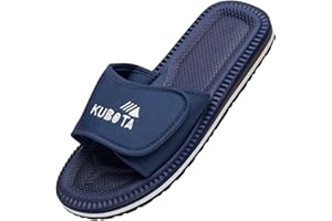 Kubota Badelatschen mit Klettverschluss - Badeschuhe für Herren & Damen - Badeschlappen für Strand – Baden Latschen - Schuhe fur Dusch und Sauna