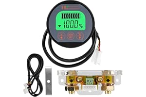 DEWINLVD 100A Batteriewächter 12V 24V 36V 48V 72V Batteriemonitor 8-120V Spannungsamperemeter LCD Digitales Prüfgerät mit 2m Kabel für Autos Motorboote Wohnmobile Wohnwagen Caravans usw.
