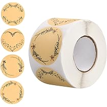 500 Etichette Rotonde Kraft - Adesivi 2.5 Cm Per Barattoli, Regali E Decorazioni Fai Da Te