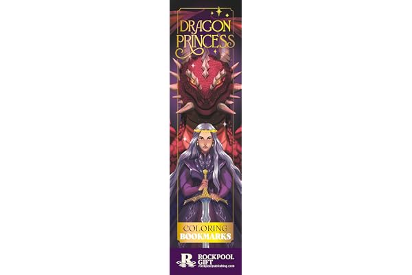 Dragon Princess Coloring Bookmarks: 40 bookmarks to color in