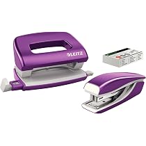 DSBGKJI Mini Push Stapler - Reusable Clip Dispenser, 50 Stainless Steel Clips, 40 Sheet Capacity