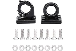 Dilwe 2 Stücke Simulation Anhänger Abschleppschloss Schäkel Halterung Set für Axial SCX10 Tamiya CC01 D90 D110 TF2 RC Auto