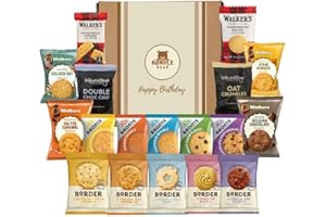 Biscuit Gift Set Hamper – Bundle Bear Biscuit Hamper including 18 Snack Twin Packs – Border Biscuits, Shortbread & Individually Wrapped Cookies/Birthday Hampers for Women & Men (Happy Birthday)