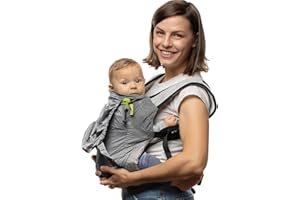Boba Air Feather-Light Baby Carrier and Child Carrier - Baby Carrier from 3 Months (7-20 kg) - Children's Carrier Backpack and Baby Carry Bag with 2 Carrying Positions (Belly/Back) - Grey