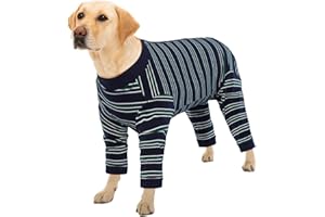 Kuoser Hundebody Nach Op für Große Hunde Schlafanzug, Einteiler Op Body Hund Kastration Rüde, Hundebody Hundeanzug mit Beinen Lange Ärmel für Hunde Op Body Hündin, Hund Halskrause Alternative, XL