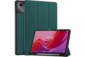 Vakarey Do Lenovo Tab M11 Etui z uchwytem na długopisy, ultra cienkie inteligentne etui na tablet Lenovo Tab M11, zielone