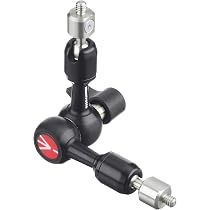 Manfrotto 244MICRO-AR Reibungsarm 15 Cm | Mit Anti-Dreh-System | Für Stativ & Studio
