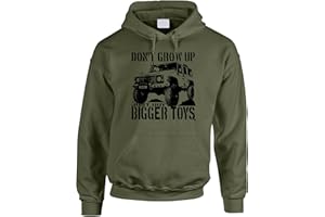 BANG TIDY CLOTHING 4x4 Hoodie - Buy Bigger Toys 4WD Off Road Vehicle Hoodies - 4 Wheel Drive Clothing Gift for Men - LR Series