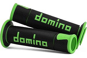 DOMINO Paire de guidons Noir/Vert Racing Road