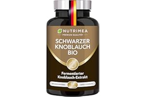 ‎PLASTIMEA Schwarzer Knoblauch - 100% BIO | Mit S-Allylcystein (SAC) | Knoblauchextrakt Fermentiert - Kapseln Hochdosiert VEGAN Herz Gesundheit