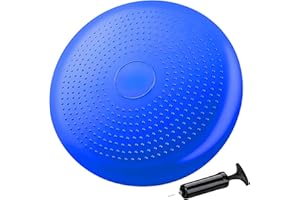 AUNEK Wobble Cushion, 34CM Stability Disc with Pump for Kids and Adults, Sensory Cushion for Office Chair, Balance Disc Sitting Posture Trainer, ADHD Wiggle Seat, Core Training and Physio Tool