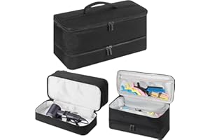 LIONVISON Sac de Voyage pour Sèche Cheveux, Sac de Rangement Portable Double Couche Compatible avec Brosse à Sèche-Cheveux, Volumisateur, Styleur, Shark FlexStyle, Outils Chauds étui de Transport