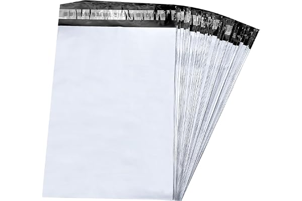 Magrimaxio 100Pcs enveloppe plastique expedition, emballage colis vetement, pochette envoie vinted, Autoadhésive sachet Colis, Opaques sac, pour Textiles et Boîtes à Chaussures, L(10x13inch/25.5×33cm)