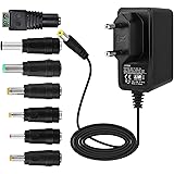 EFISH Adattatore di Alimentazione per Trasformatore 12V 1A,Spina di alimentazione per elettrodomestici,Telecamera CCTV,Campan