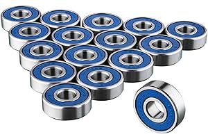 Mofun® 16PCS Skate and Skateboard Metal Wheel Spare Bearings – ABEC 9 Great for Speed - For Skateboards, Inline and Roller Skates, Scooter, Longboard Wheels and Fidget Spinner