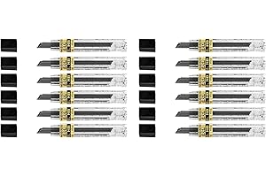 Pentel CH13 Lot de 12 Etuis de 8 Mines pour Porte-mines Tracé 1,3 mm Densité HB