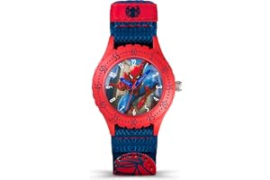 Spiderman Analogt kvartsur för barn med textilarmband SPD3495, Rem