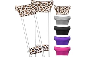 YASDYRI Krücken Pads und Krücken Polster Hände Anti Rutsch Krückenpolster Waschbar Weich Schaum Underarm Krücken Polster für Kinder Erwachsene 4 Stück (leopardenmuster)