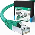 iVoltaa Ethernet Cable CAT6A Cable Dual Shielded (SF/UTP), 100% Copper, Professional Series - 10 Gbps LAN Network/High Speed Internet Cable, 550MHZ - 0.5 feet (15 cm)