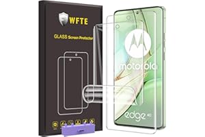 WFTE [2-częściowy folia ochronna do Motorola Edge 40 [maksymalna pokrywa][kompatybilny z etui] [bez pęcherzyków] HD przezroczysty miękki TPU folia ochronna do Motorola Edge 40