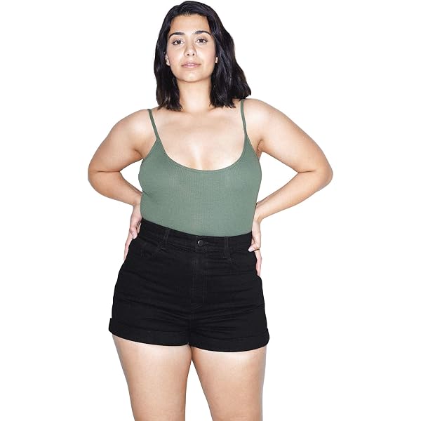 Urban Classics Damen Highwaist Shorts – Stretch Twill, Pastelfarben, Mit Umschlagssaum | Größen 26-30