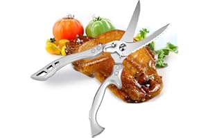 Ciseaux de Cuisine , AlfaView Ciseaux Polyvalents, Ciseaux à Volaille, Ciseaux Ménagers pour Poulet, Volaille, Poisson, Viande, Légumes, Herbes et Barbecue (Style 3)