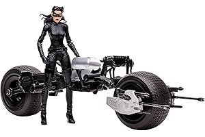 McFarlane Toys DC 7In Scale Vehicles Batpod,The Dark Knight Rises with Catwoman, Nero