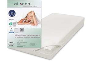‎ALLSANA Allsana Allergiker Matratzenbezug 200x200x24 cm | Allergie Bettwäsche | Anti Milben Encasing | Milbenschutz für Hausstauballergiker | allergendichter Zwischenbezug für die Matratze | TÜV geprüft