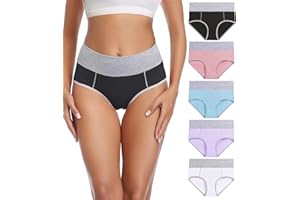 wirarpa Slip Elasticizzato Mutande Donna Cotone Vita Alta Intimo Mutantina Traspirante